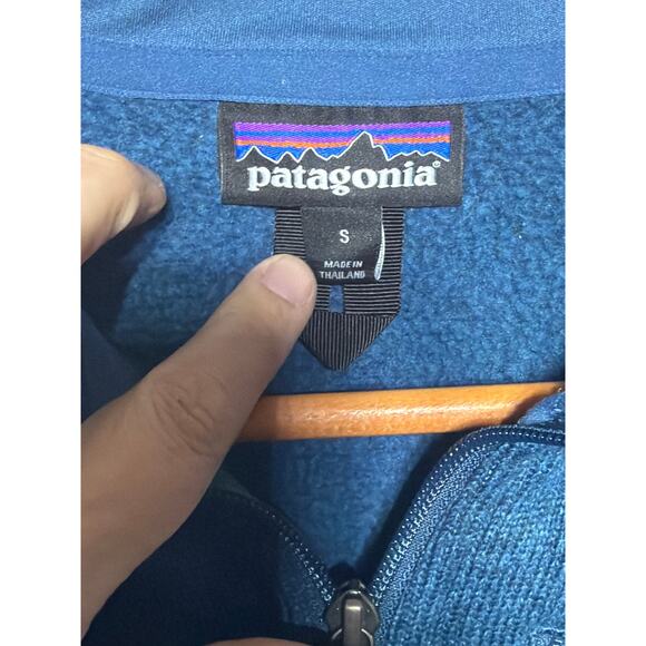 Patagonia Better Sweater Small Teal 1/4 Zip FLAW Fleece Lined - Picture 4 of 7